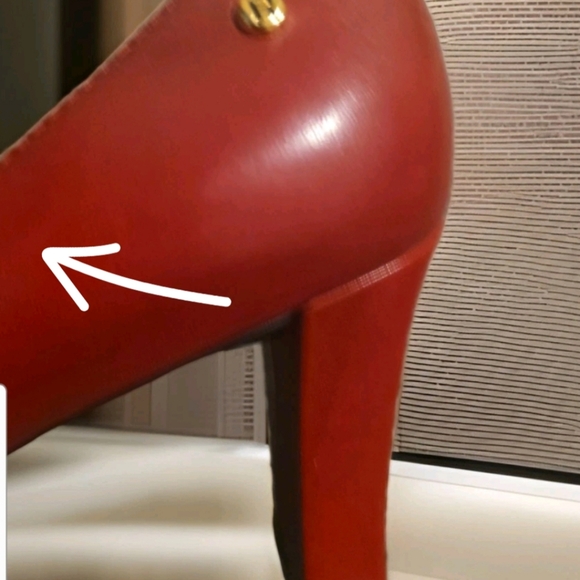 Etienne Aigner G-Olga Red Leather 2.5" Heels Pumps Sz 7.5 Made In Brazil. - Picture 4 of 8